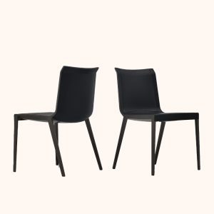 YJ-314Charlotte Chair | All-Black Minimalist Dining Chair