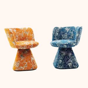 YJ-413 Talent O Chair: Floral Art Accent Chair
