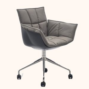 YJ-88DHusk Chair: Plastic + Stainless Steel Base