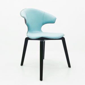 YJ-A02Montra Dining Chair - Light Blue Leather Style