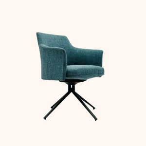 YJ-A20-1 Starlight Swivel Chair with Armrests - Luxury Light Style